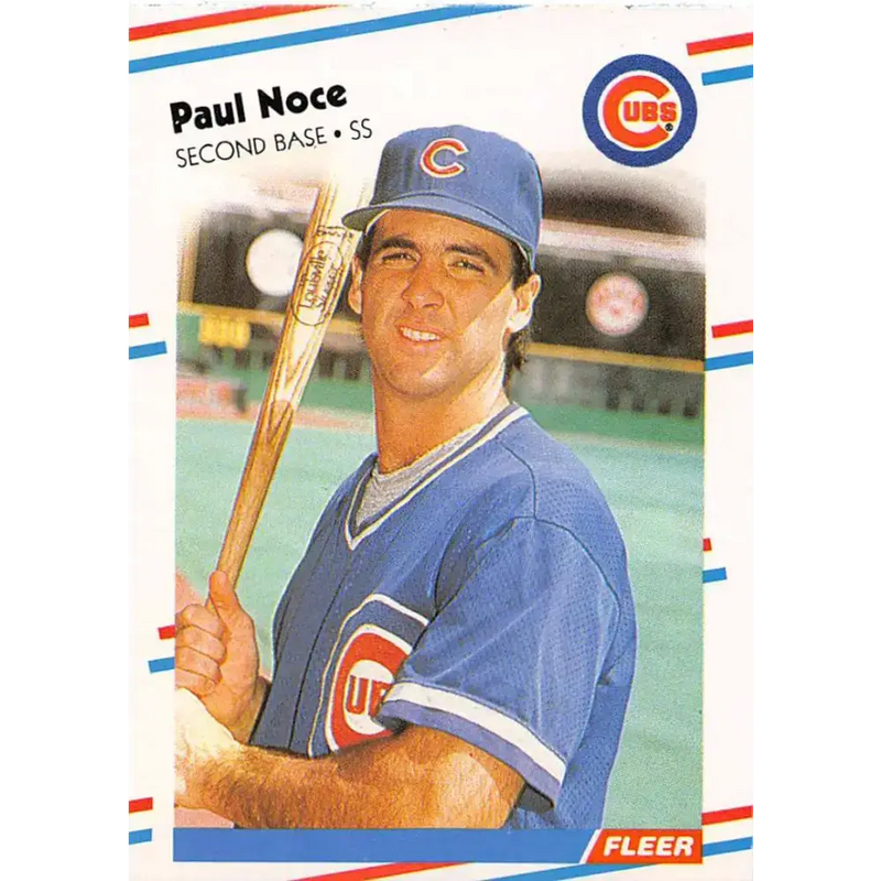 1988 Fleer #428 Paul Noce EX Excellent RC Rookie Chicago Cubs Baseball Card - Baseball Card Single