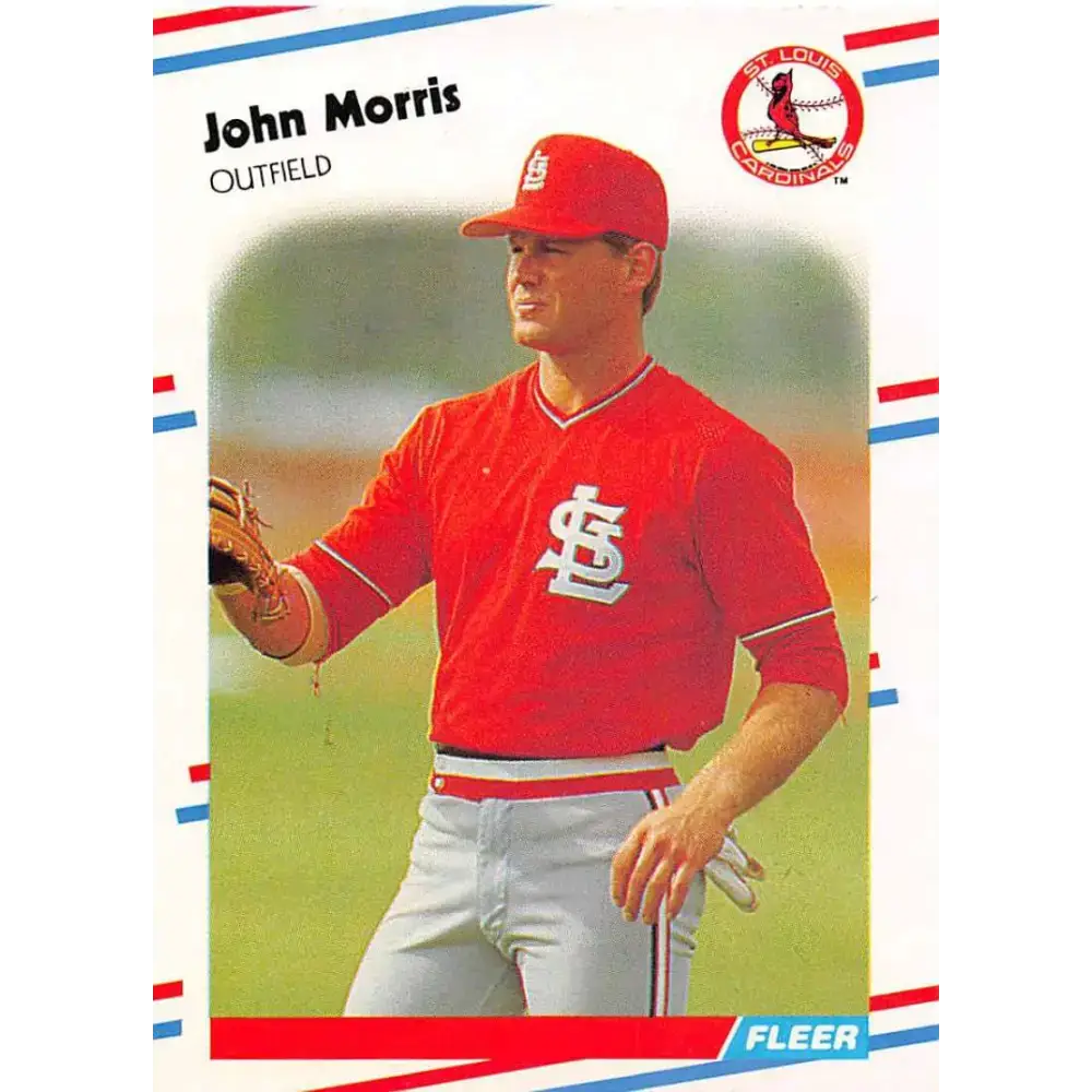 1988 Fleer #43 John Morris EX Excellent St. Louis Cardinals Baseball Card - Baseball Card Single