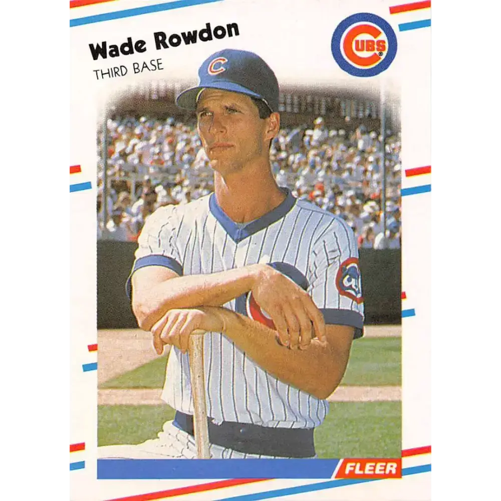 1988 Fleer #430 Wade Rowdon EX Excellent Chicago Cubs Baseball Card - Baseball Card Single