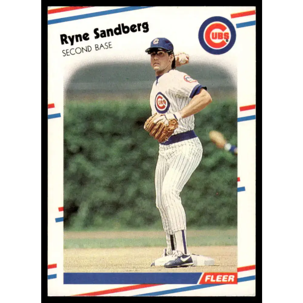 1988 Fleer #431 Ryne Sandberg EX Chicago Cubs Baseball Card