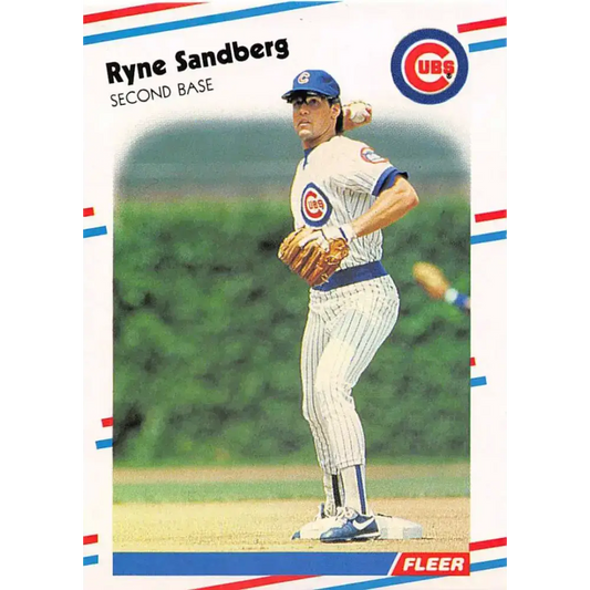 1988 Fleer #431 Ryne Sandberg EX Excellent Chicago Cubs Baseball Card