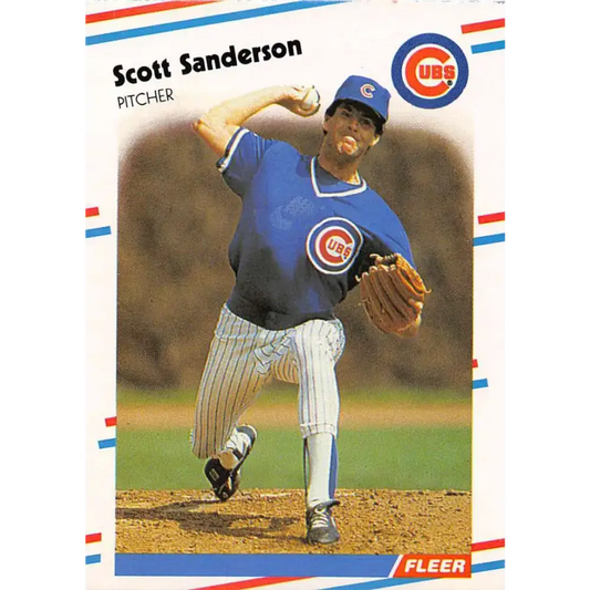 1988 Fleer #432 Scott Sanderson EX Excellent Chicago Cubs Baseball Card