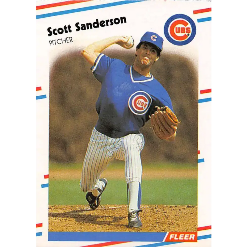 1988 Fleer #432 Scott Sanderson EX Excellent Chicago Cubs Baseball Card - Baseball Card Single