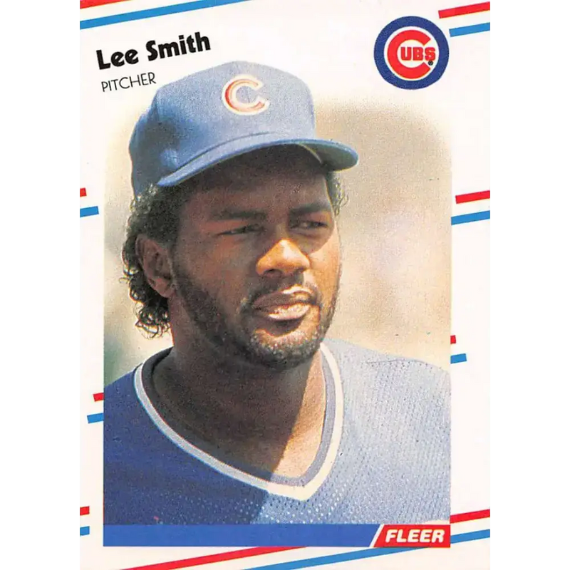 1988 Fleer #433 Lee Smith EX Excellent Chicago Cubs Baseball Card - Baseball Card Single