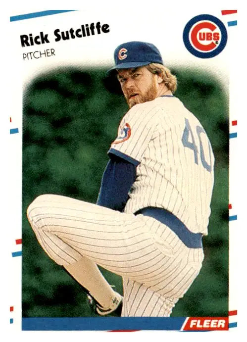 1988 Fleer #435 Rick Sutcliffe - Trading Card