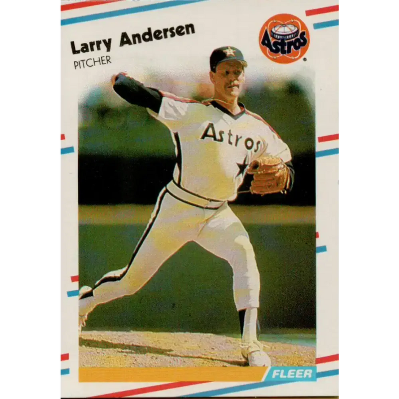 1988 Fleer #438 Larry Andersen EX Excellent Houston Astros Baseball Card - Baseball Card Single