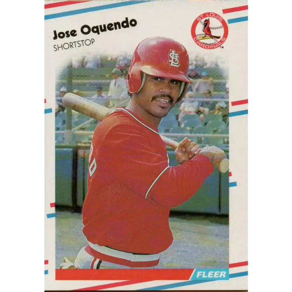 1988 Fleer #44 Jose Oquendo EX Excellent St. Louis Cardinals Baseball Card - Baseball Card Single