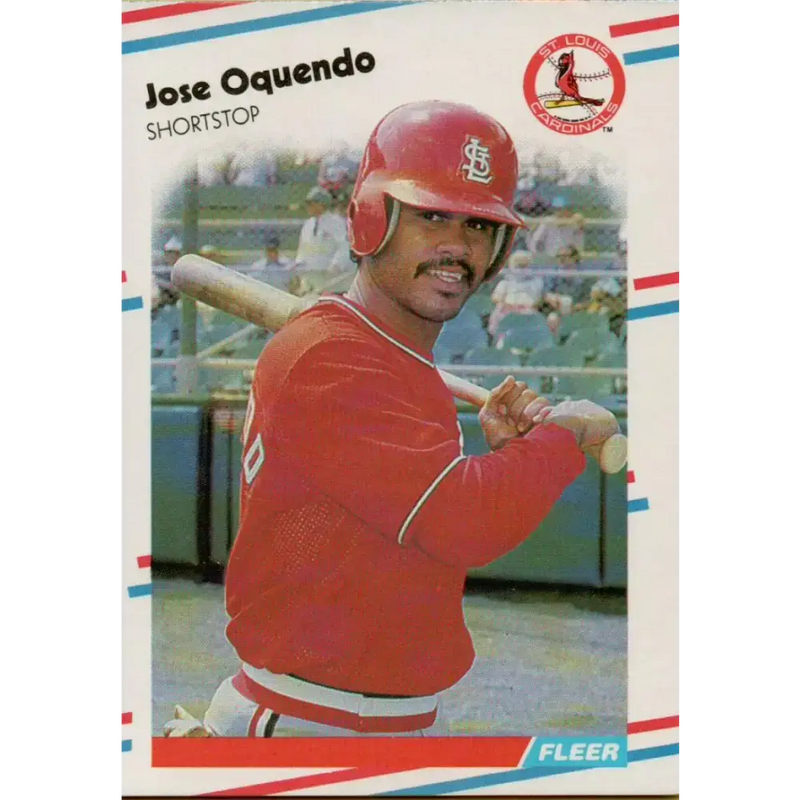 1988 Fleer #44 Jose Oquendo EX Excellent St. Louis Cardinals Baseball Card - Baseball Card Single