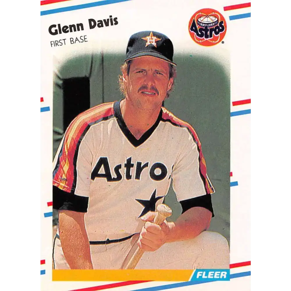 1988 Fleer #445 Glenn Davis EX Excellent Houston Astros Baseball Card - Baseball Card Single
