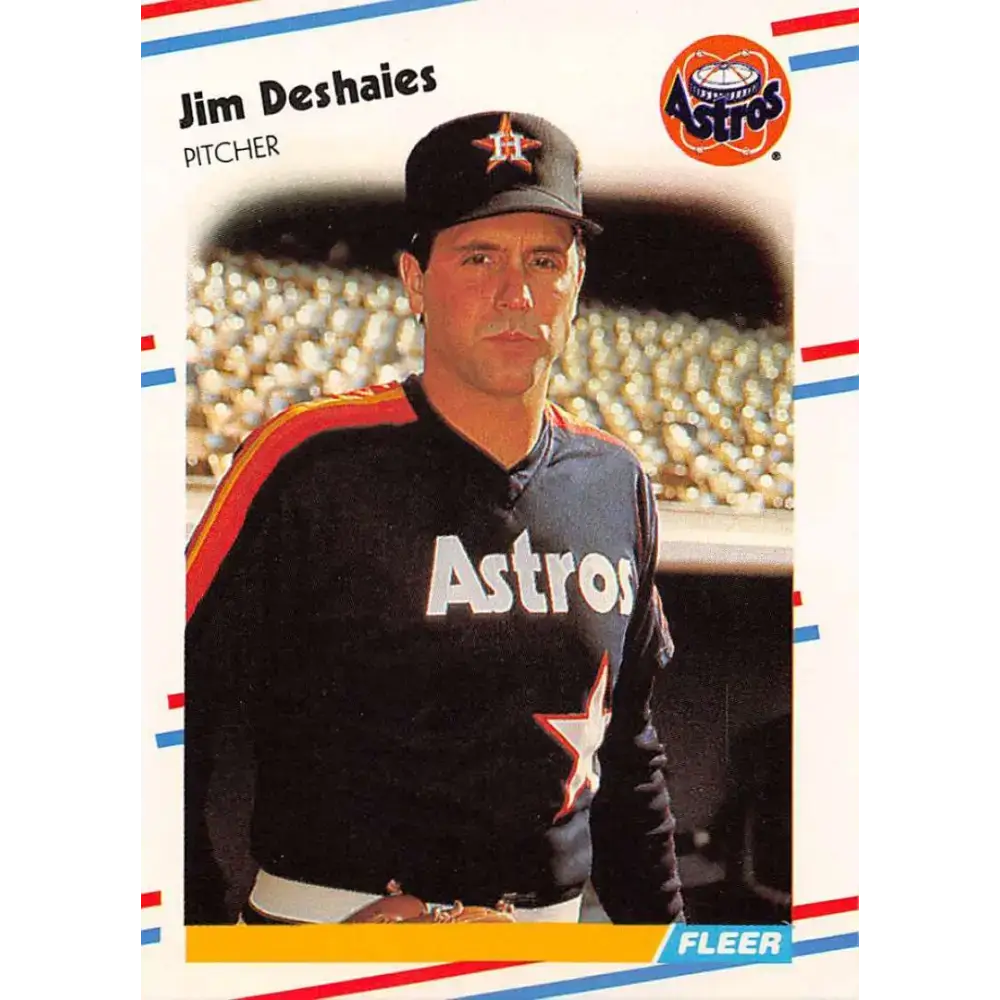 1988 Fleer #446 Jim Deshaies EX Excellent Houston Astros Baseball Card - Baseball Card Single