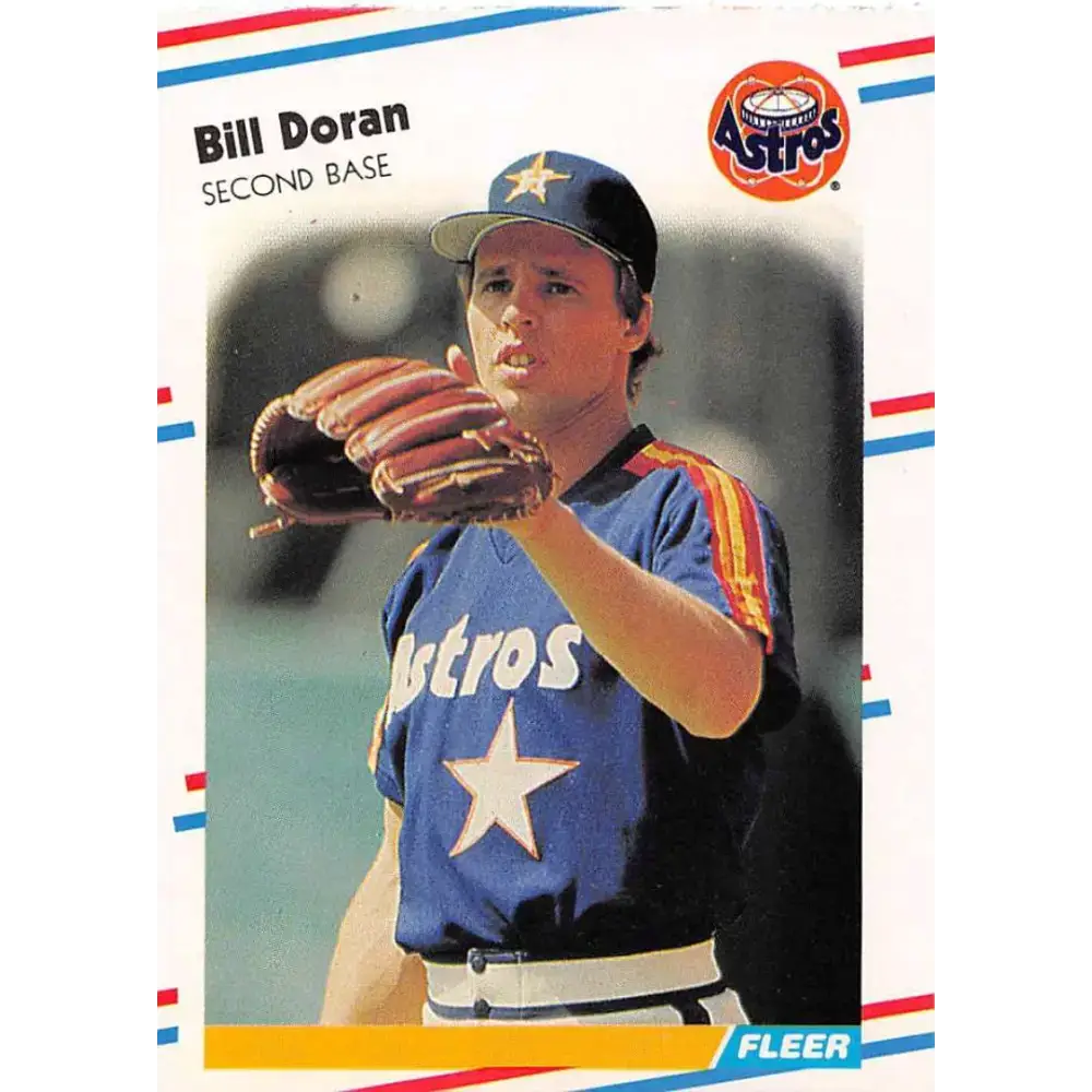 1988 Fleer #447 Bill Doran EX Excellent Houston Astros Baseball Card - Baseball Card Single