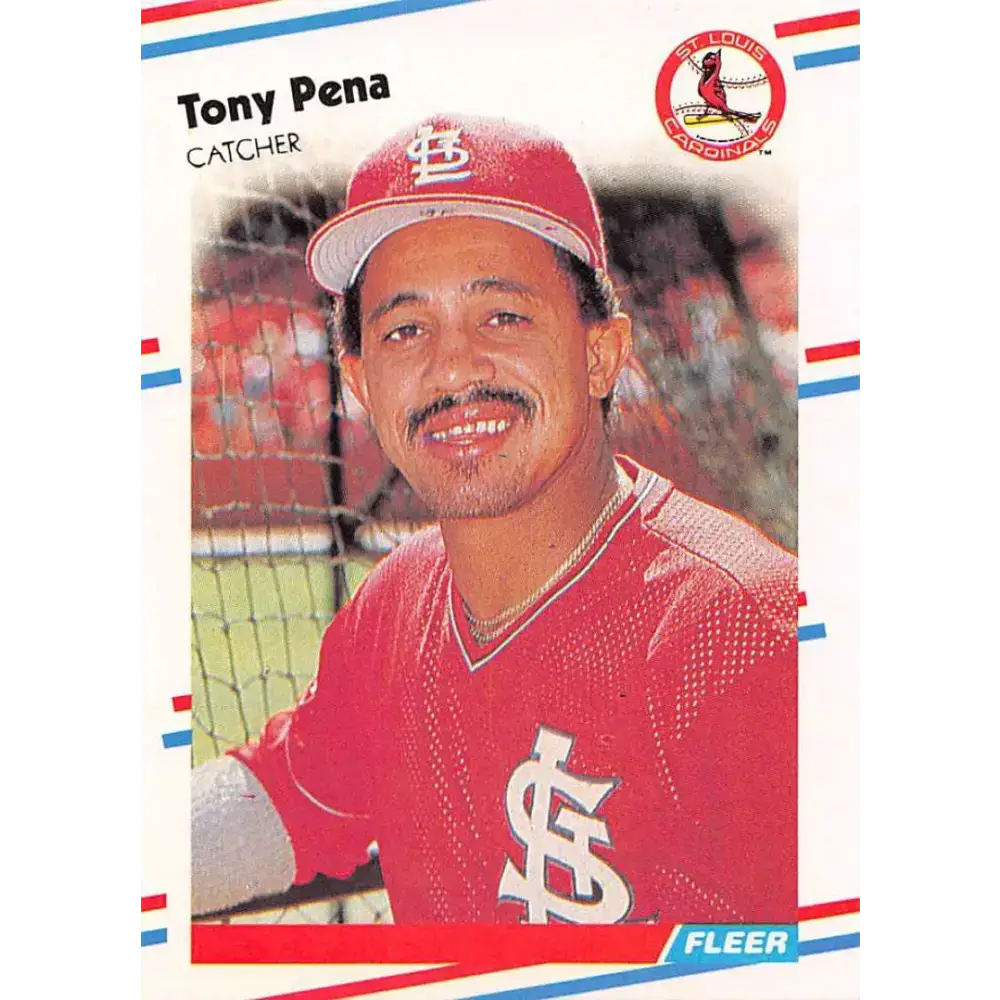 1988 Fleer #45 Tony Pena EX Excellent St. Louis Cardinals Baseball Card - Baseball Card Single