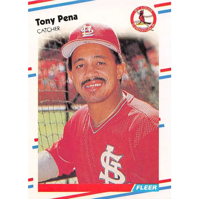 1988 Fleer #45 Tony Pena EX Excellent St. Louis Cardinals Baseball Card - Baseball Card Single