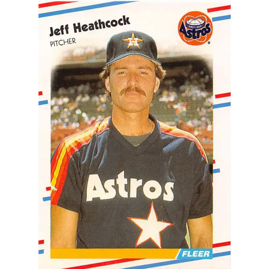 1988 Fleer #450 Jeff Heathcock EX Excellent Houston Astros Baseball Card