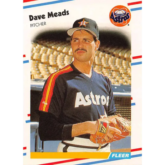 1988 Fleer #453 Dave Meads EX Excellent RC Rookie Houston Astros Baseball Card