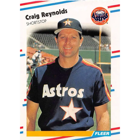 1988 Fleer #454 Craig Reynolds EX Excellent Houston Astros Baseball Card