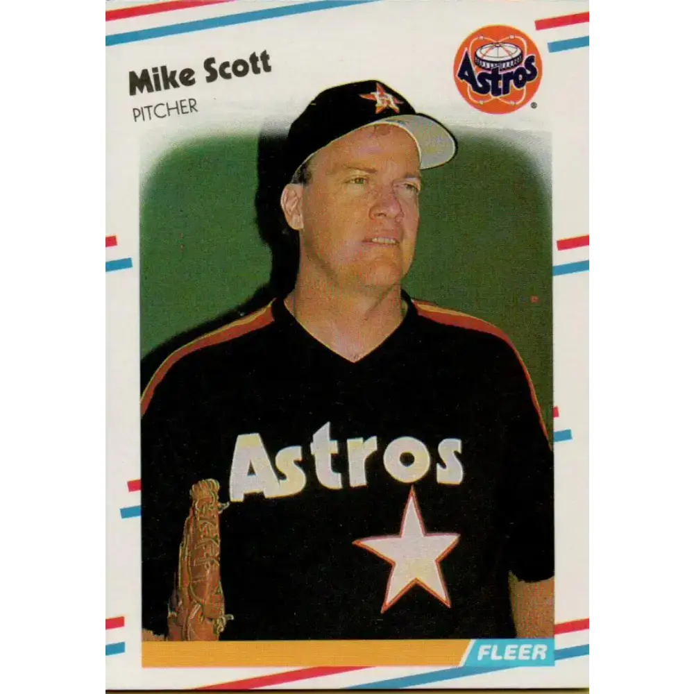 1988 Fleer #456 Mike Scott EX Excellent Houston Astros Baseball Card - Baseball Card Single