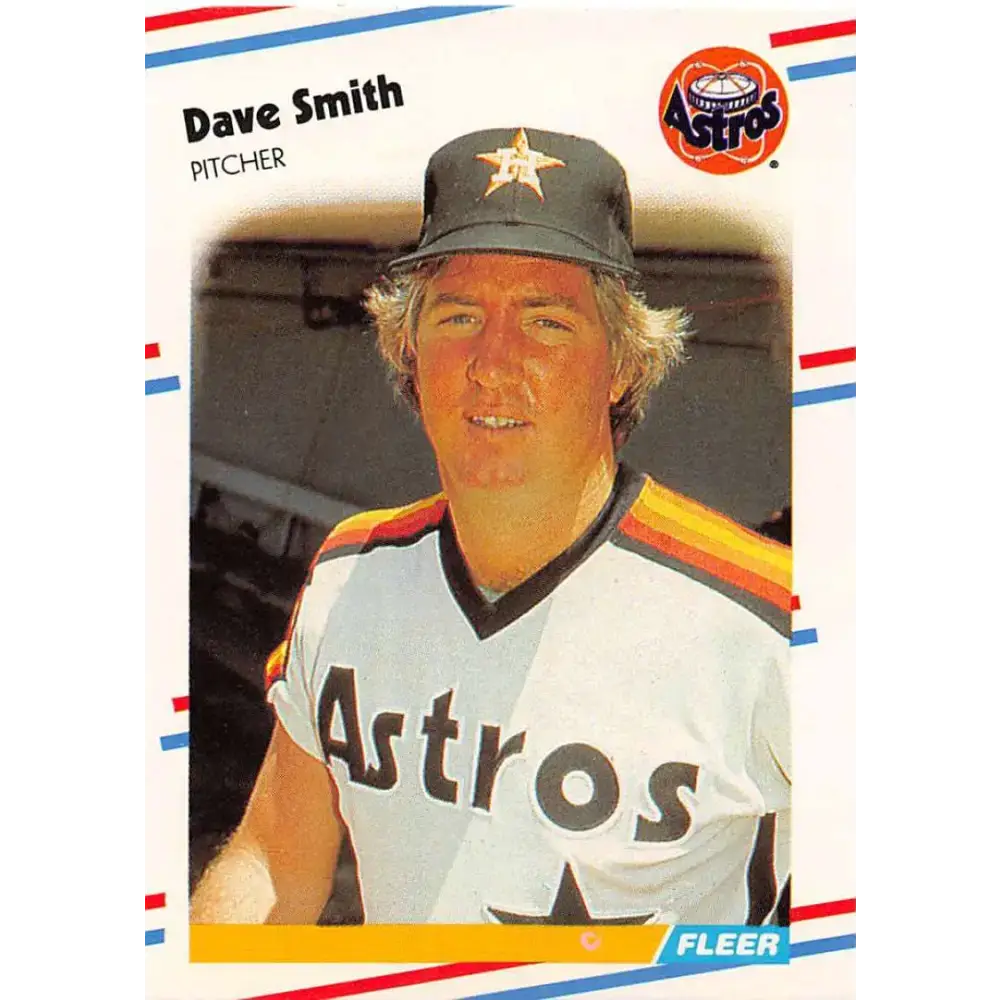 1988 Fleer #457 Dave Smith EX Excellent Houston Astros Baseball Card - Baseball Card Single