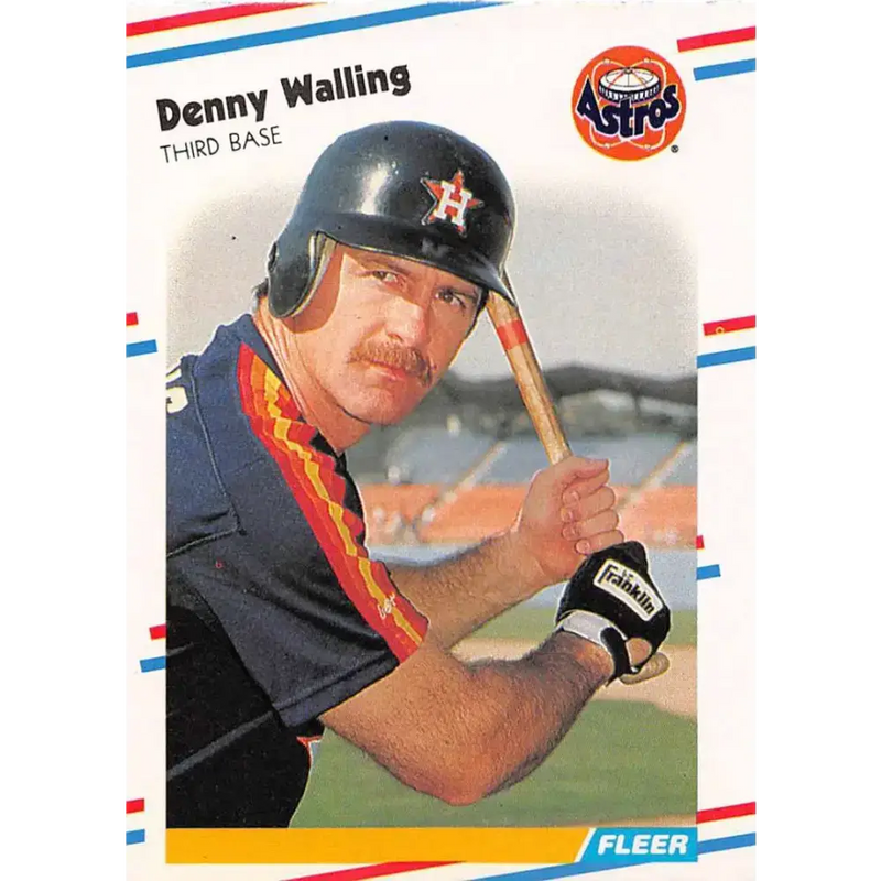 1988 Fleer #458 Denny Walling EX Excellent Houston Astros Baseball Card - Baseball Card Single