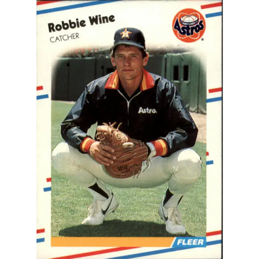 1988 Fleer #459 Robbie Wine EX Excellent Houston Astros Baseball Card
