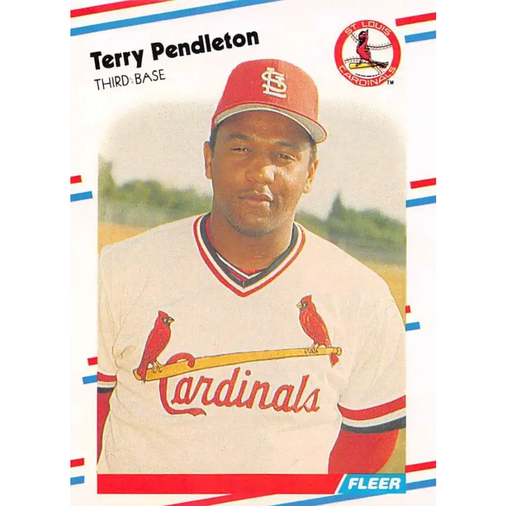 1988 Fleer #46 Terry Pendleton EX Excellent St. Louis Cardinals Baseball Card - Baseball Card Single