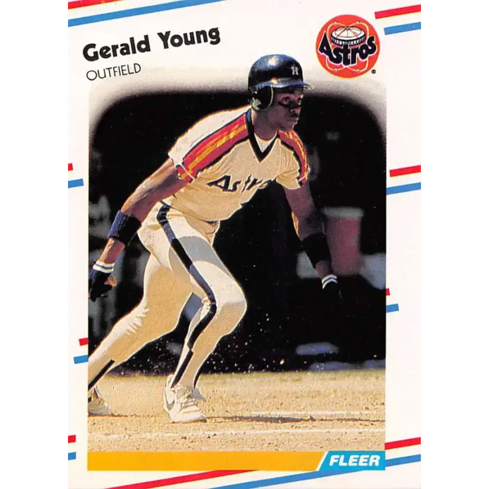 1988 Fleer #460 Gerald Young EX Excellent Houston Astros Baseball Card - Baseball Card Single