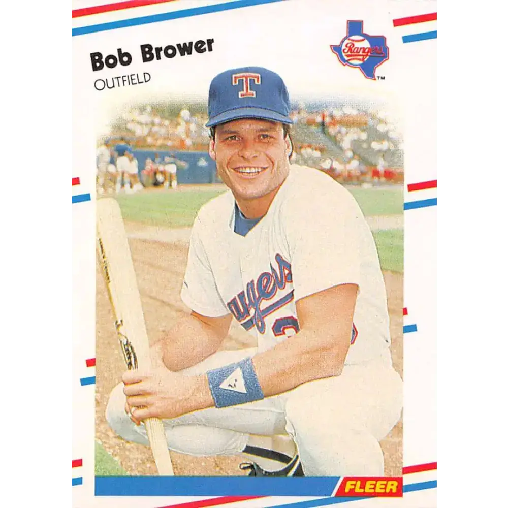 1988 Fleer #461 Bob Brower EX Excellent Texas Rangers Baseball Card - Baseball Card Single