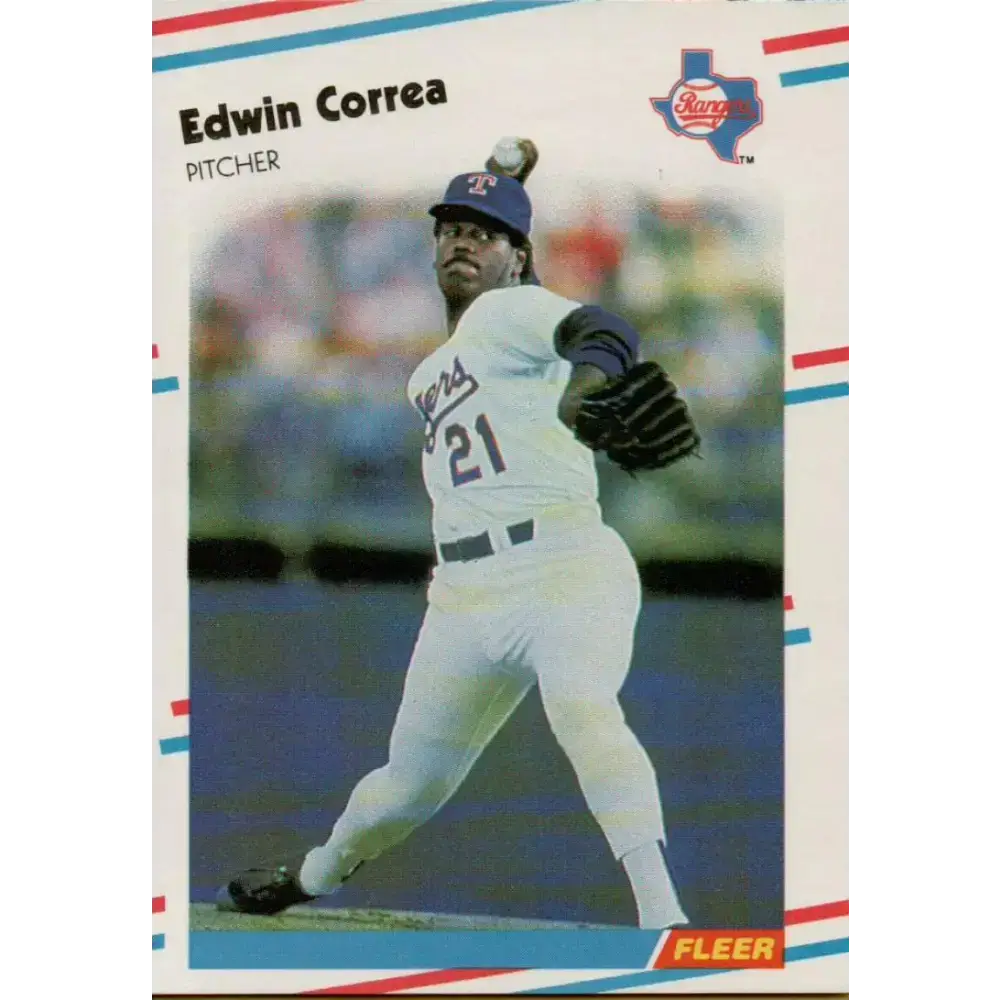 1988 Fleer #464 Ed Correa EX Excellent Texas Rangers Baseball Card - Baseball Card Single