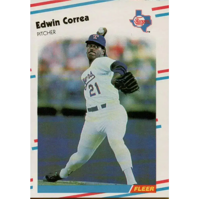 1988 Fleer #464 Ed Correa EX Excellent Texas Rangers Baseball Card - Baseball Card Single