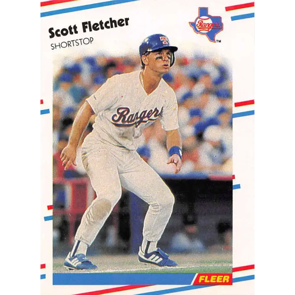 1988 Fleer #466 Scott Fletcher EX Excellent Texas Rangers Baseball Card - Baseball Card Single
