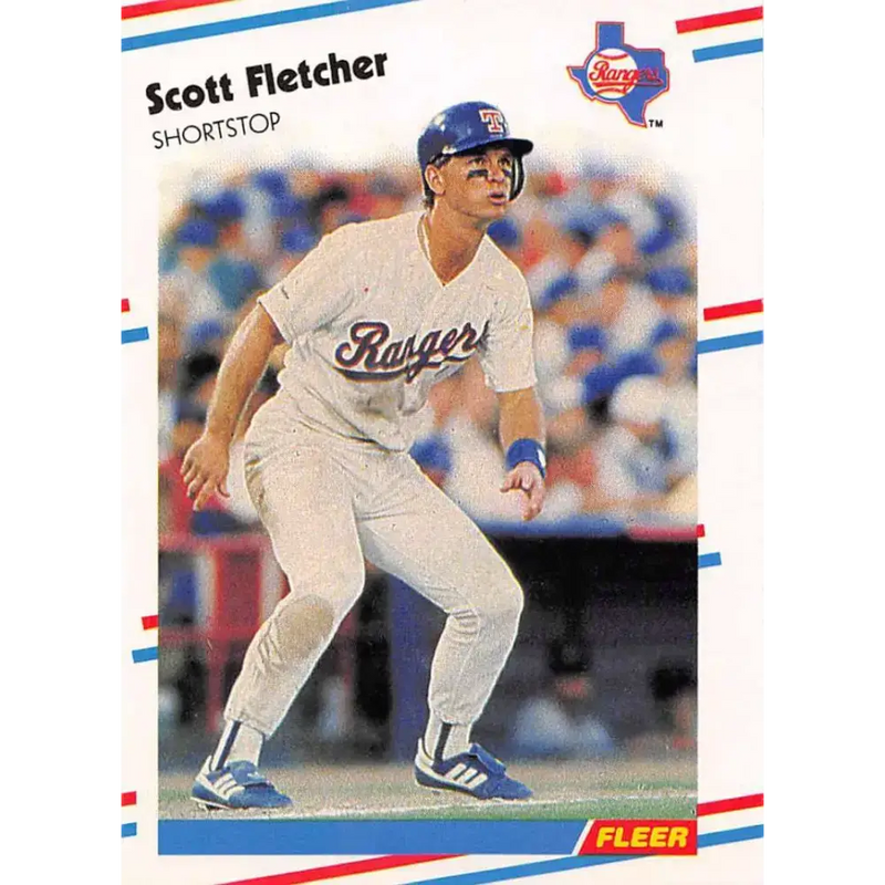 1988 Fleer #466 Scott Fletcher EX Excellent Texas Rangers Baseball Card - Baseball Card Single