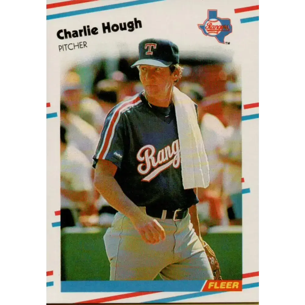 1988 Fleer #469 Charlie Hough EX Excellent Texas Rangers Baseball Card - Baseball Card Single