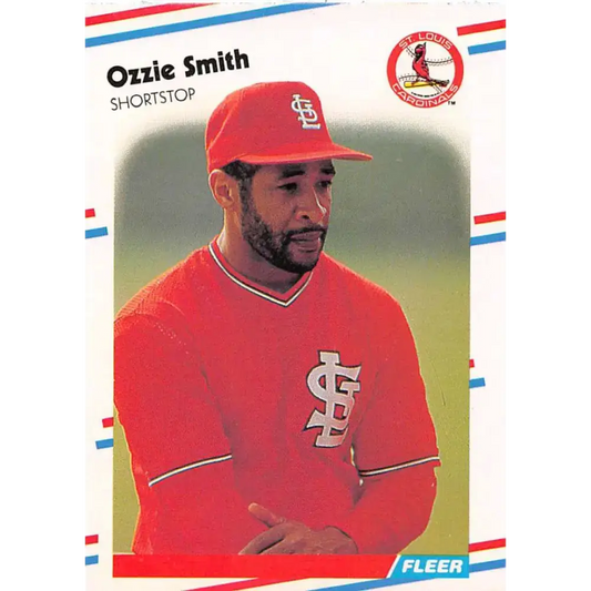 1988 Fleer #47 Ozzie Smith EX Excellent St. Louis Cardinals Baseball Card - Baseball Card Single