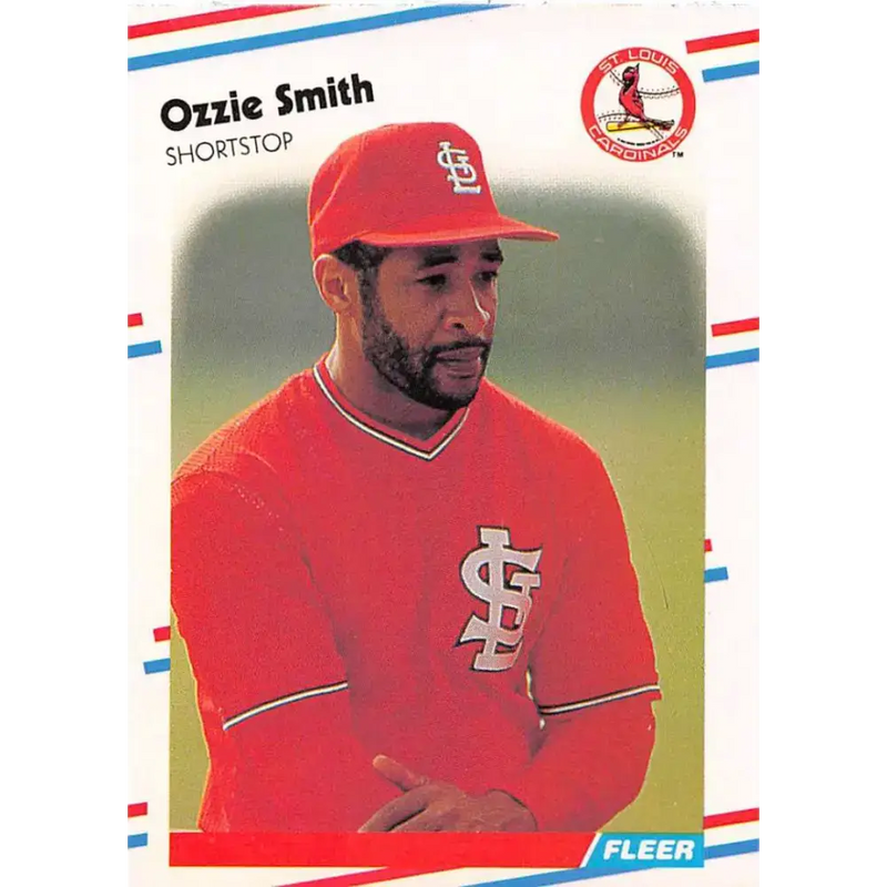 1988 Fleer #47 Ozzie Smith EX Excellent St. Louis Cardinals Baseball Card - Baseball Card Single