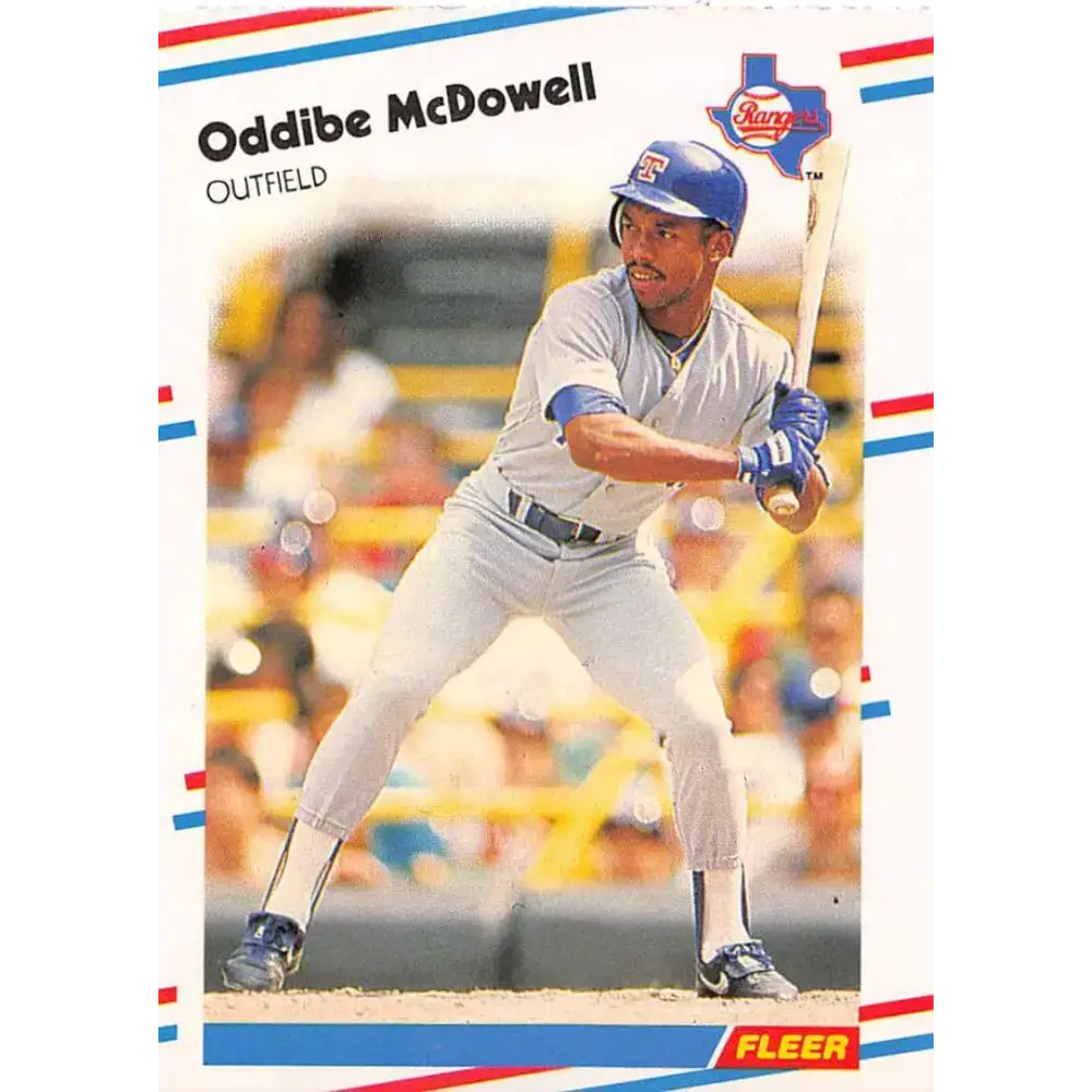 1988 Fleer #473 Oddibe McDowell EX Excellent Texas Rangers Baseball Card - Baseball Card Single