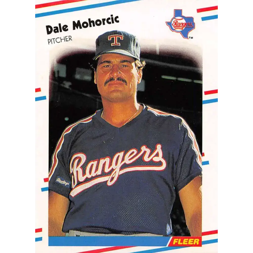 1988 Fleer #474 Dale Mohorcic EX Excellent Texas Rangers Baseball Card - Baseball Card Single