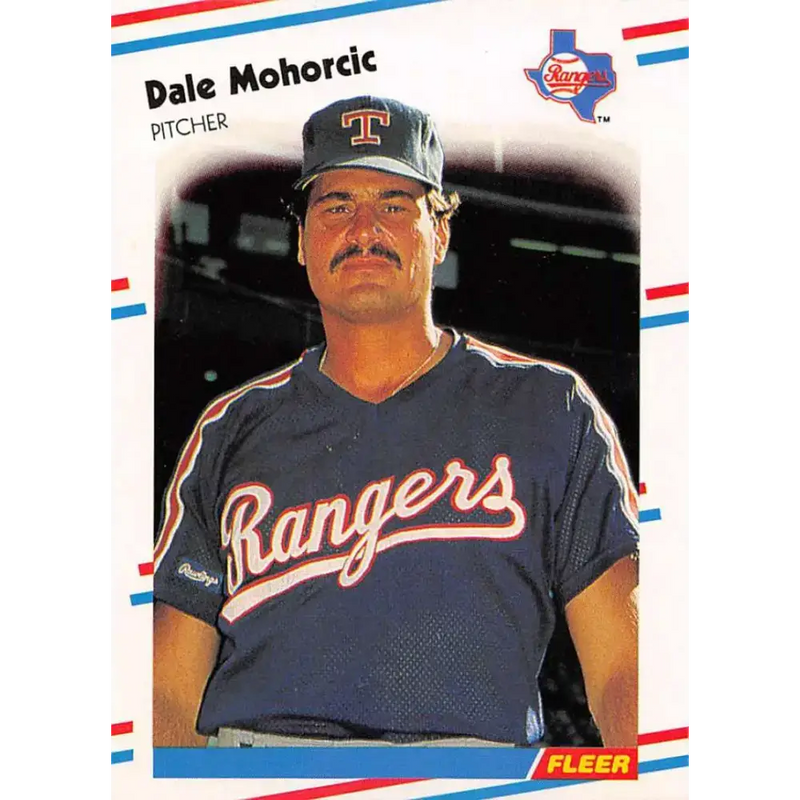 1988 Fleer #474 Dale Mohorcic EX Excellent Texas Rangers Baseball Card - Baseball Card Single