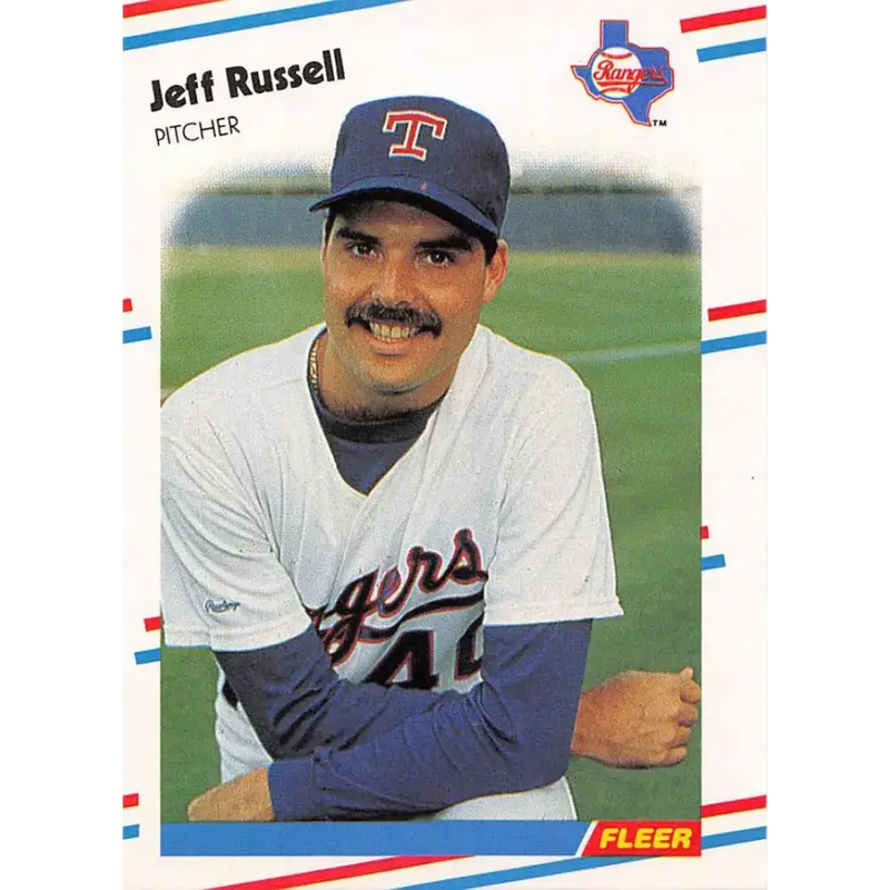 1988 Fleer #478 Jeff Russell EX Excellent Texas Rangers Baseball Card - Baseball Card Single