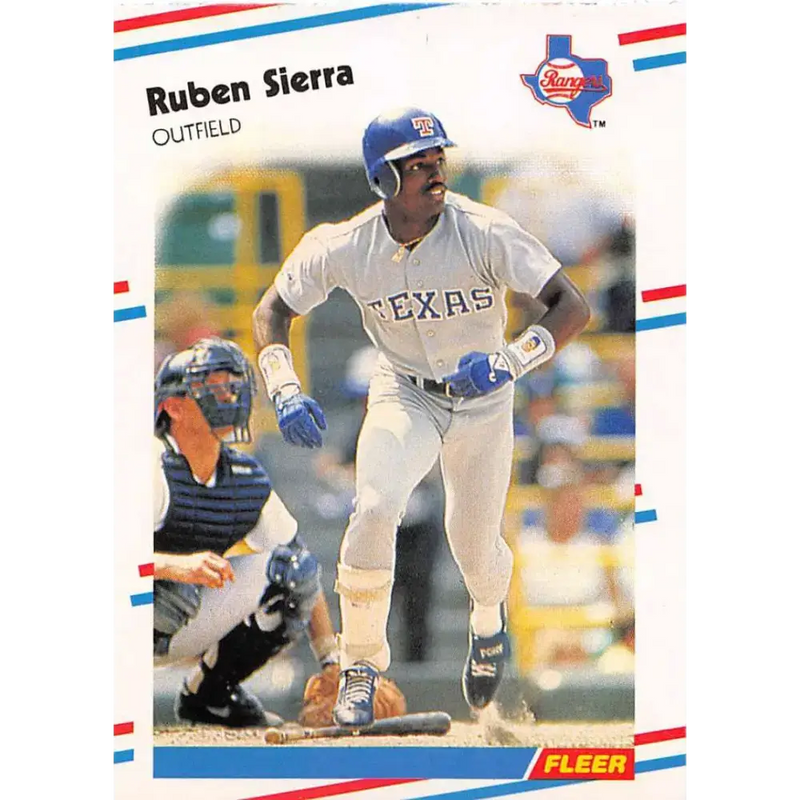 1988 Fleer #479 Ruben Sierra EX Excellent Texas Rangers Baseball Card - Baseball Card Single