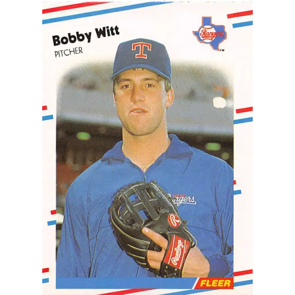 1988 Fleer #483 Bobby Witt EX Excellent Texas Rangers Baseball Card - Baseball Card Single