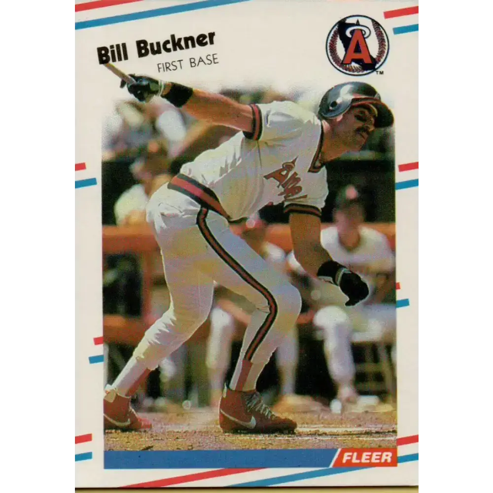 1988 Fleer #486 Bill Buckner EX Excellent California Angels Baseball Card - Baseball Card Single