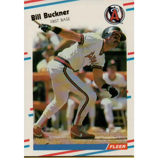 1988 Fleer #486 Bill Buckner EX Excellent California Angels Baseball Card - Baseball Card Single