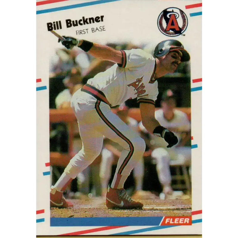 1988 Fleer #486 Bill Buckner EX Excellent California Angels Baseball Card - Baseball Card Single