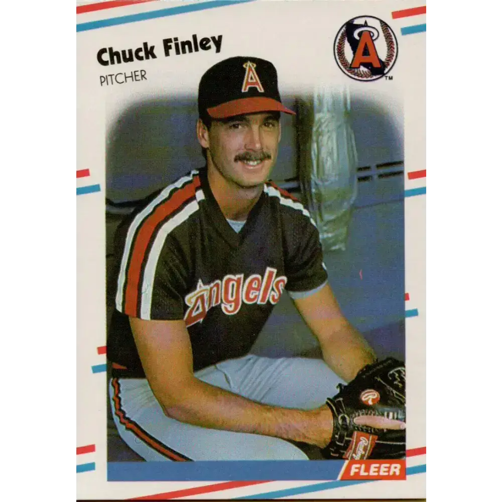 1988 Fleer #489 Chuck Finley EX Excellent California Angels Baseball Card - Baseball Card Single