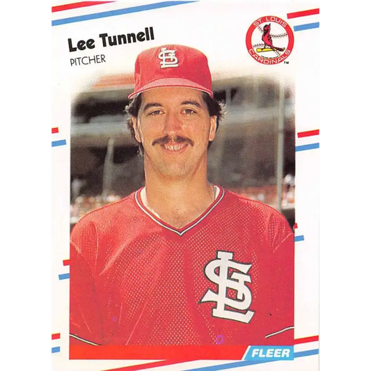 1988 Fleer #49 Lee Tunnell EX Excellent St. Louis Cardinals Baseball Card - Baseball Card Single