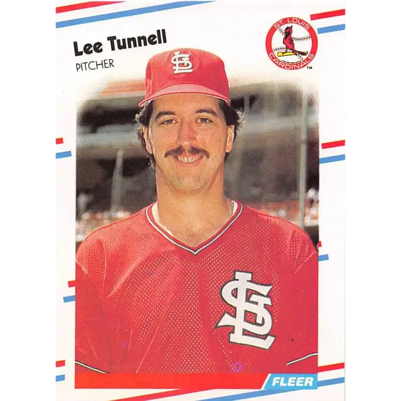 1988 Fleer #49 Lee Tunnell EX Excellent St. Louis Cardinals Baseball Card - Baseball Card Single