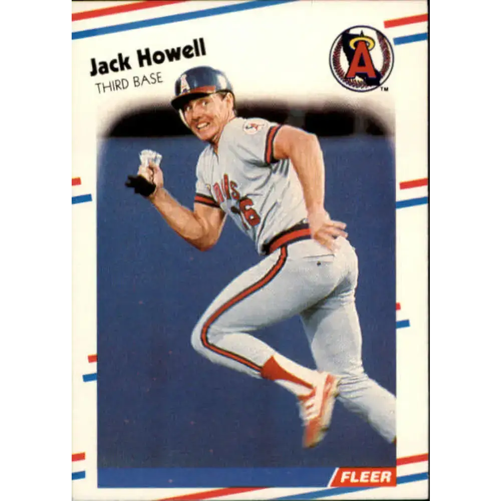 1988 Fleer #491 Jack Howell EX Excellent California Angels Baseball Card - Baseball Card Single