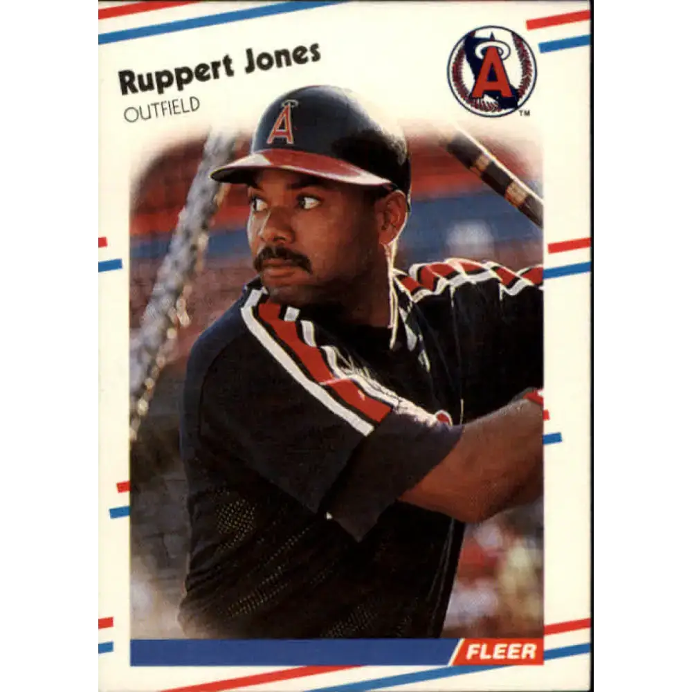 1988 Fleer #492 Ruppert Jones EX Excellent California Angels Baseball Card - Baseball Card Single