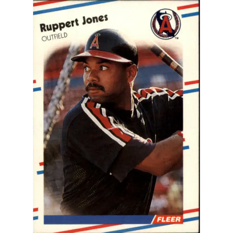 1988 Fleer #492 Ruppert Jones EX Excellent California Angels Baseball Card - Baseball Card Single