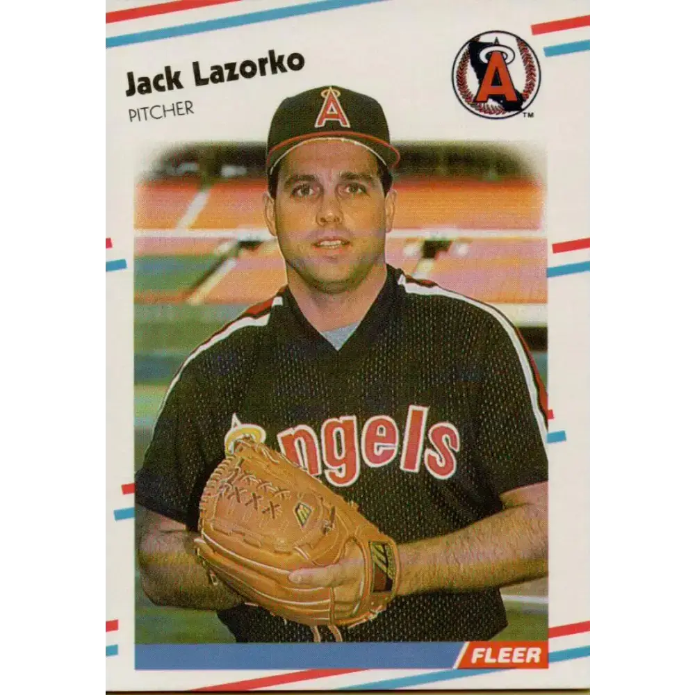 1988 Fleer #494 Jack Lazorko EX Excellent California Angels Baseball Card - Baseball Card Single
